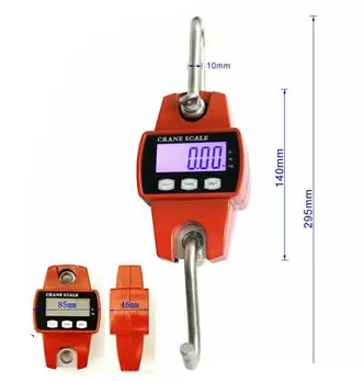 Electronic digital personal scale with LCD display to hang 300 kg