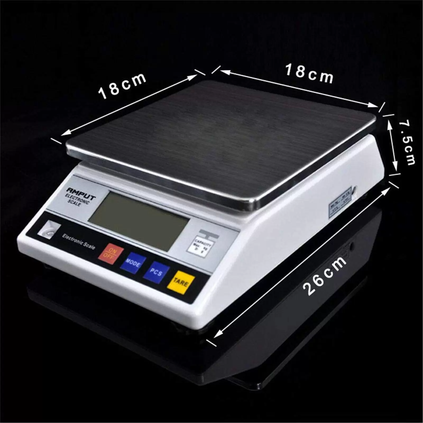 Tabletop Digital Scale with LCD Display Digital Scale Kitchen Scale Stainless Steel Market Scale