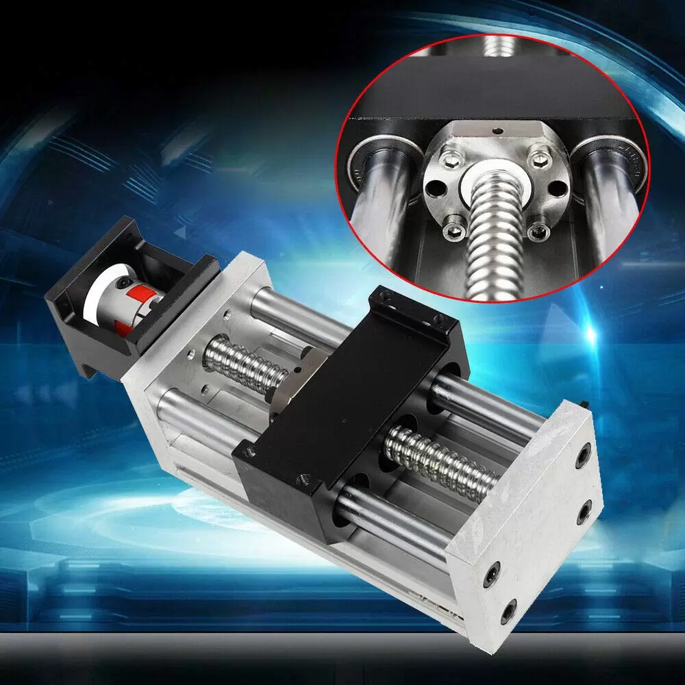 100mm CNC Manual Sliding Table - Linear Movement with Low Friction Resistance