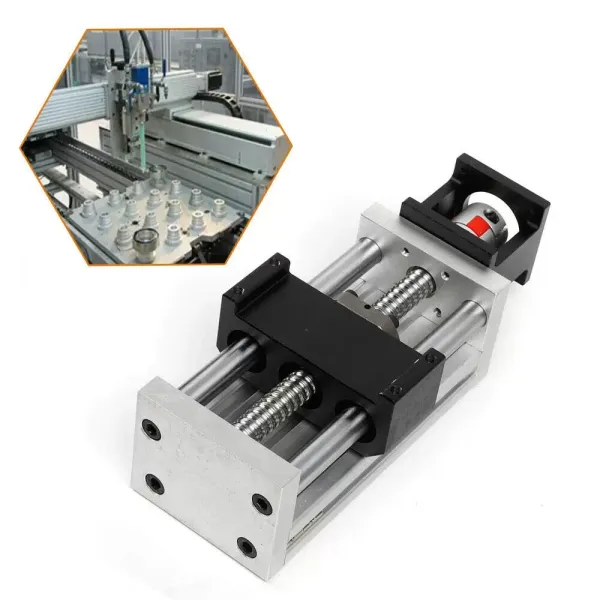 100mm CNC Manual Sliding Table - Linear Movement with Low Friction Resistance 100mm CNC Manual Sliding Table - Linear Movement with Low Friction Resistance