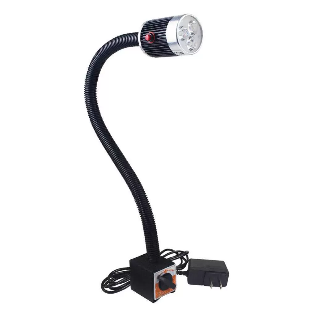 Work light with magnetic base, 6 W magnetic LED, flexible and waterproof lamp, swan arm