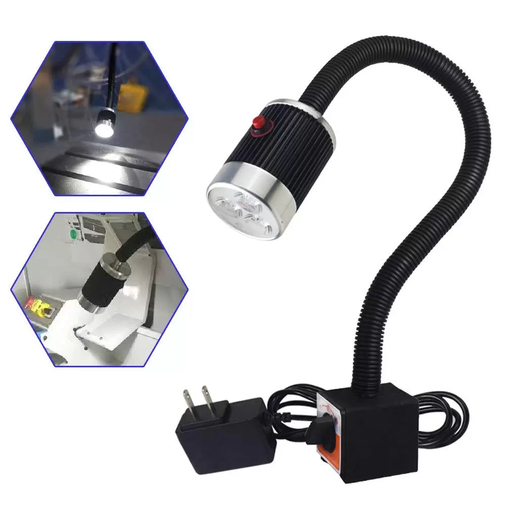 Work light with magnetic base, 6 W magnetic LED, flexible and waterproof lamp, swan arm