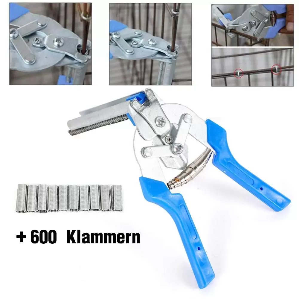 Hog Ring Automatic Fence Pliers with 600 Staples