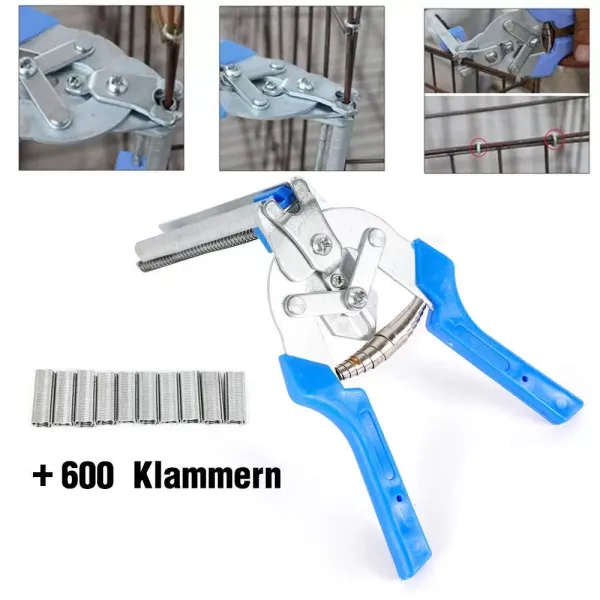 Hog Ring Automatic Fence Pliers with 600 Staples