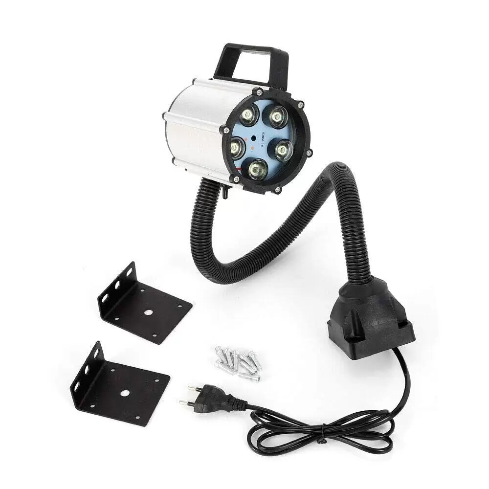 Flexible Gooseneck Lamp, 5W LED Lathe Lamp Work Light Machine Lamp Waterproof Arm Lamp, with Fixed Base