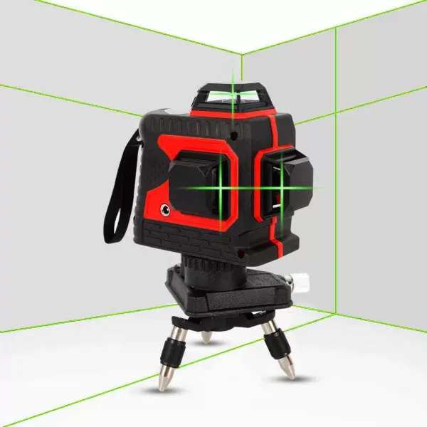 3D self-leveling spirit level 12 lines 360° (red light green appearance)
