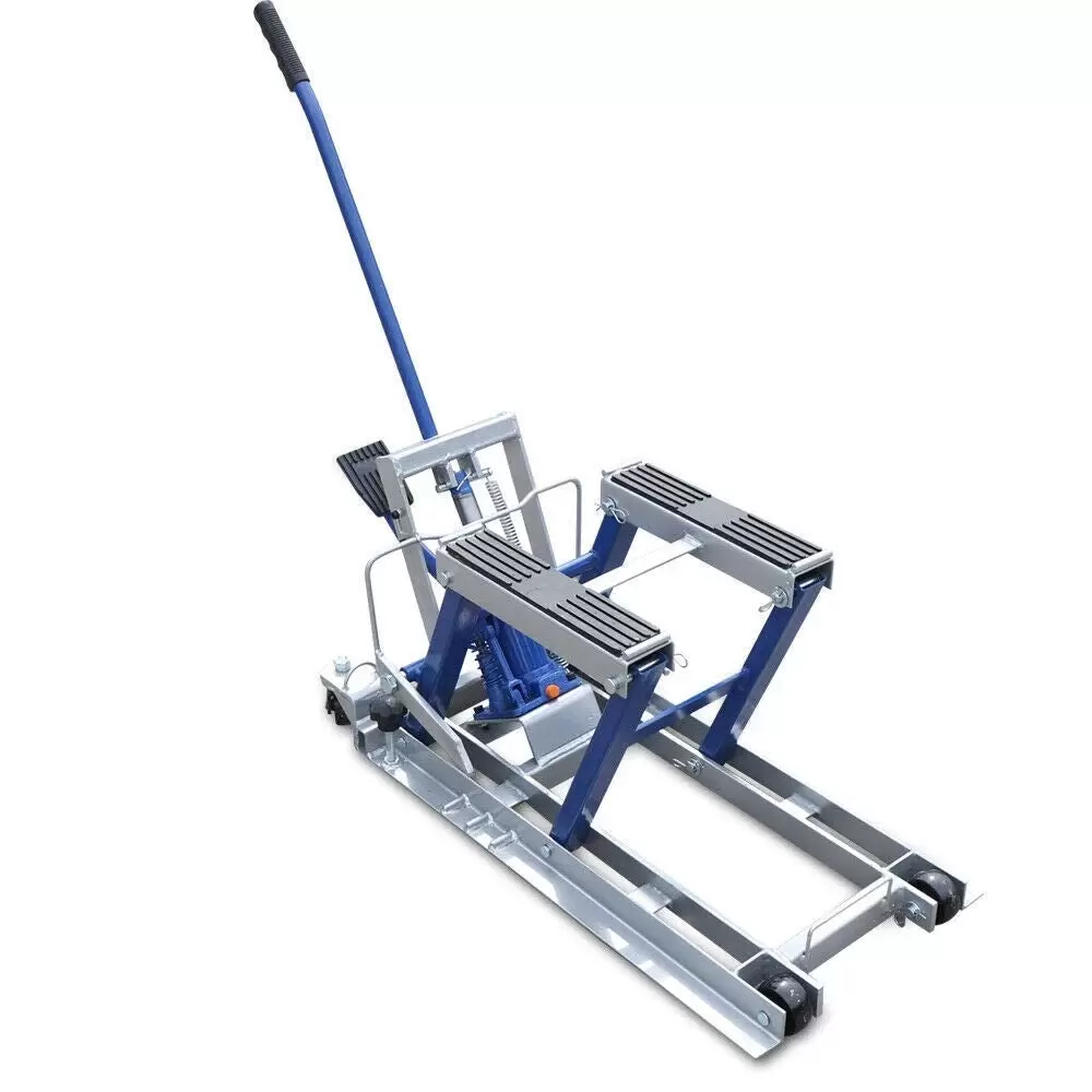 Motorcycle Hydraulic Repair Stand Motorcycle Hydraulic Lift Stand 680kg with Hydraulic Lift Pedal for Workshop Use In The Garage Blue Motorcycle Hydraulic Repair Stand Motorcycle Hydraulic Lift Stand 680kg with Hydraulic Lift Pedal for Workshop Use In The Garage Blue