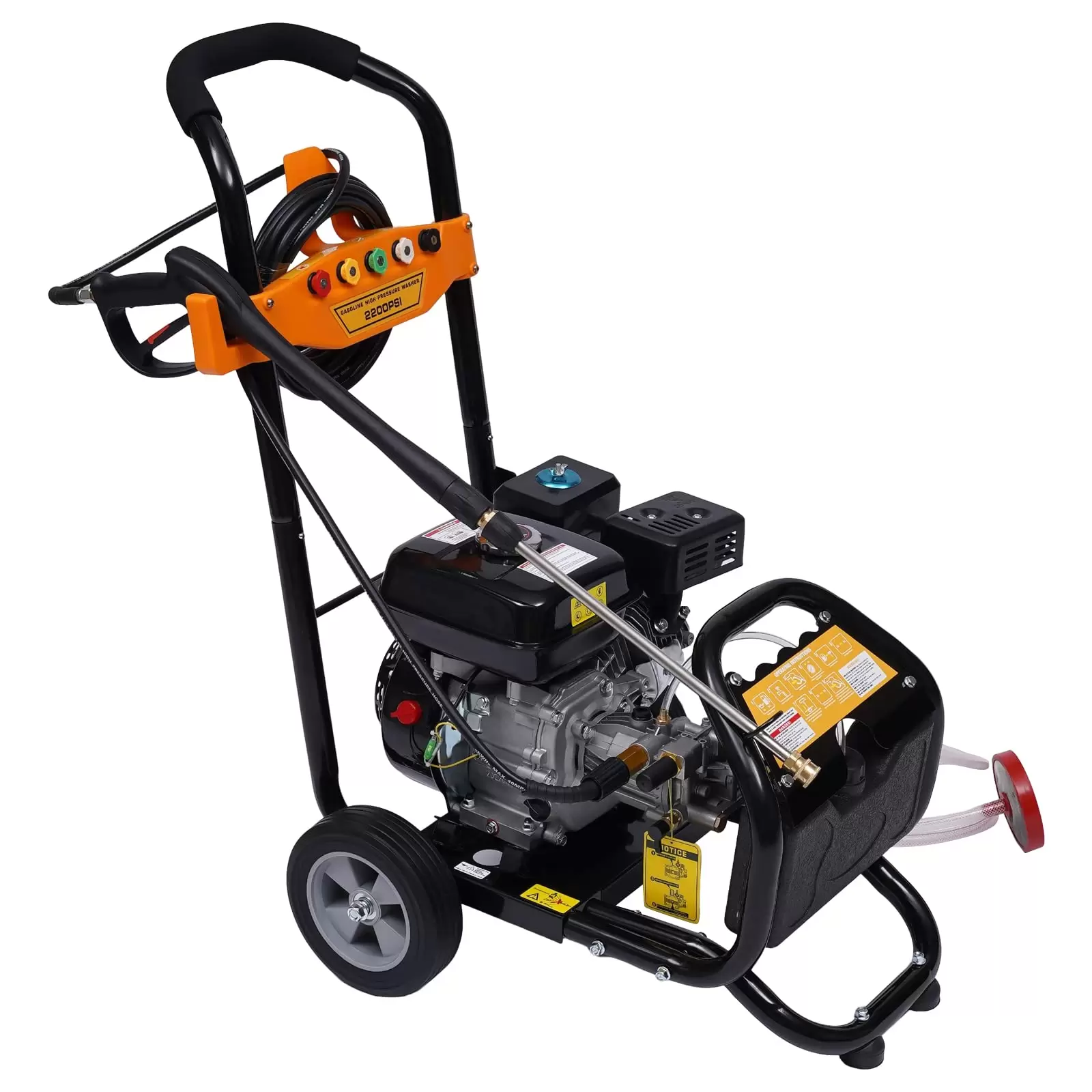 Vehicle high-pressure cleaner - 7.5 HP petrol engine - High-pressure nozzle for car, house, lawn, garden