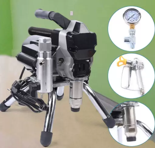2200W 3000 PSI Airless Paint Sprayer, High Pressure, Indoor and Outdoor Use, Black