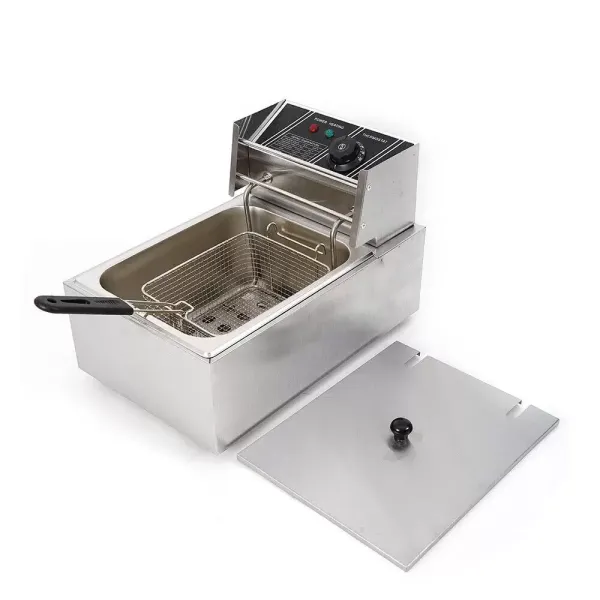 Electric Fryers 2500 W In Stainless Steel 6L For Catering Restaurants, Supermarket Snack Bars And Home