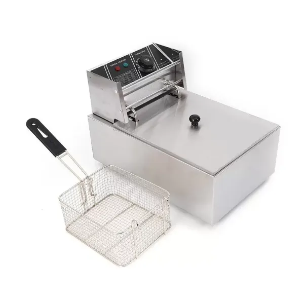 Electric Fryers 2500 W In Stainless Steel 6L For Catering Restaurants, Supermarket Snack Bars And Home
