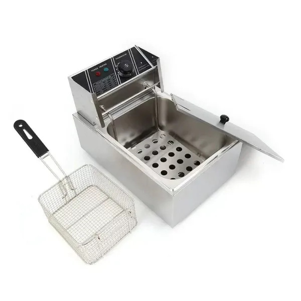 Electric Fryers 2500 W In Stainless Steel 6L For Catering Restaurants, Supermarket Snack Bars And Home Electric Fryers 2500 W In Stainless Steel 6L For Catering Restaurants, Supermarket Snack Bars And Home