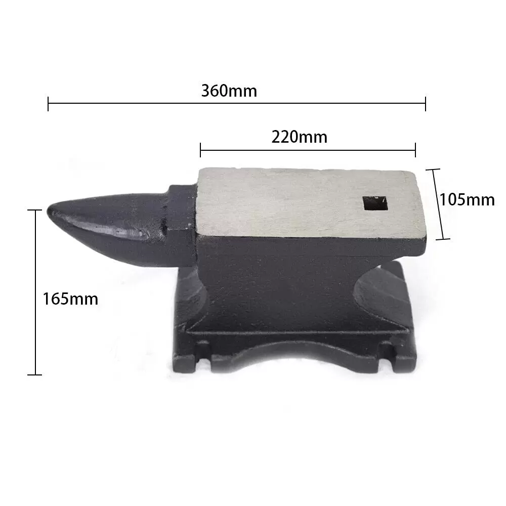 Cast Iron Anvil with Horn 5 kg, 11 kg, 25 kg for Blacksmith, Goldsmith, DIY, Anvil, Heavy Duty Forging, Workshop