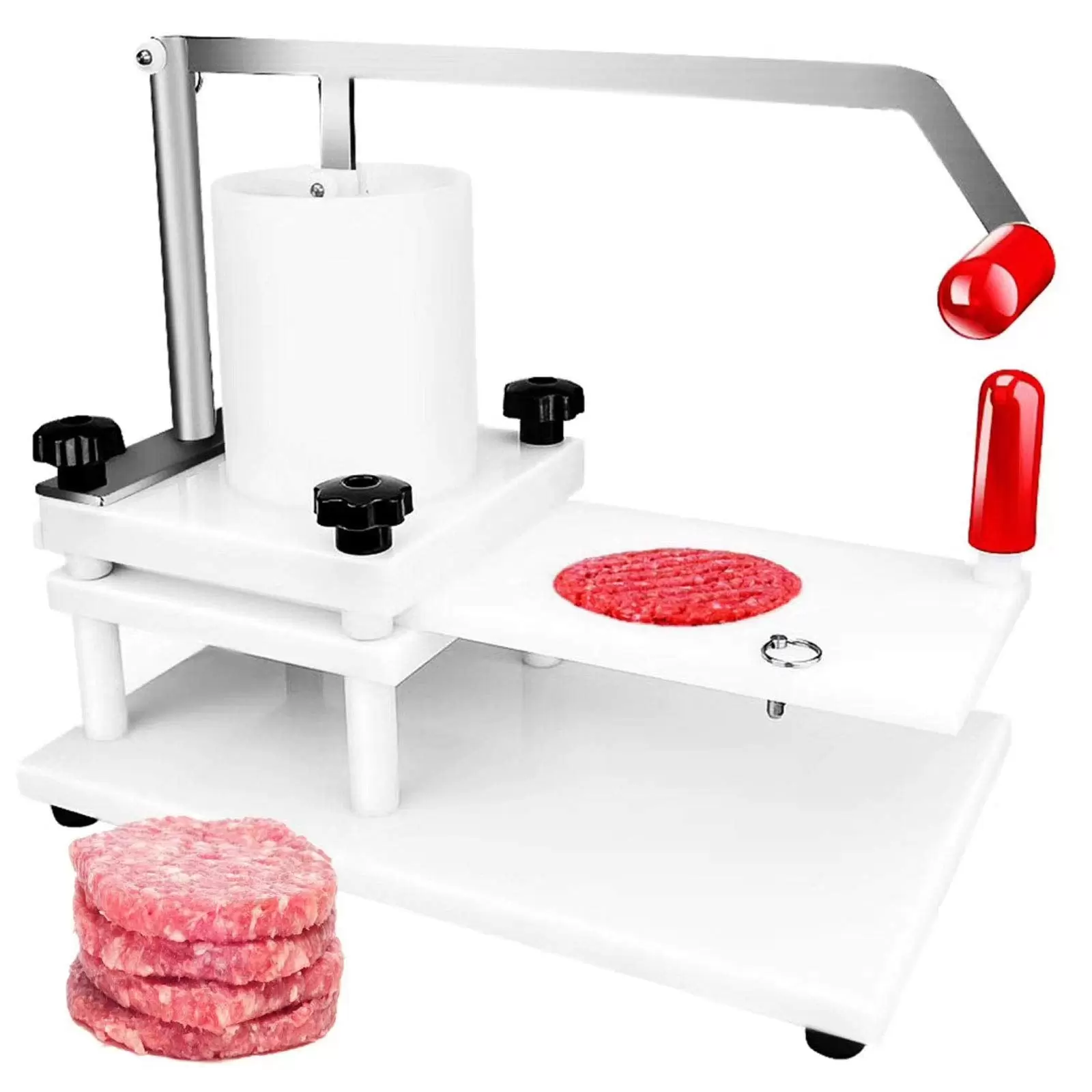 Home Commercial Hamburger Press Manual PE Modeling Machine Beef Patty Maker Heavy Duty Food-Grade Stainless Steel Bowl Burger Home Commercial Hamburger Press Manual PE Modeling Machine Beef Patty Maker Heavy Duty Food-Grade Stainless Steel Bowl Burger