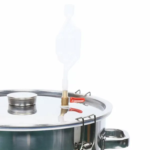 36L Fermentation Bucket Portable Stainless Steel Fermentation Bucket with Exhaust for Fermentation Temperature Bar Thick Bottom Silver Color 36L Fermentation Bucket Portable Stainless Steel Fermentation Bucket with Exhaust for Fermentation Temperature Bar Thick Bottom Silver Color