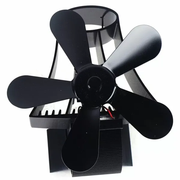 Stove Fan Without Electricity No Noise Fireplace Fan 5-Blade Rotating Fan Newly Upgraded 5 Blades for Wood Log Burner Fireplace