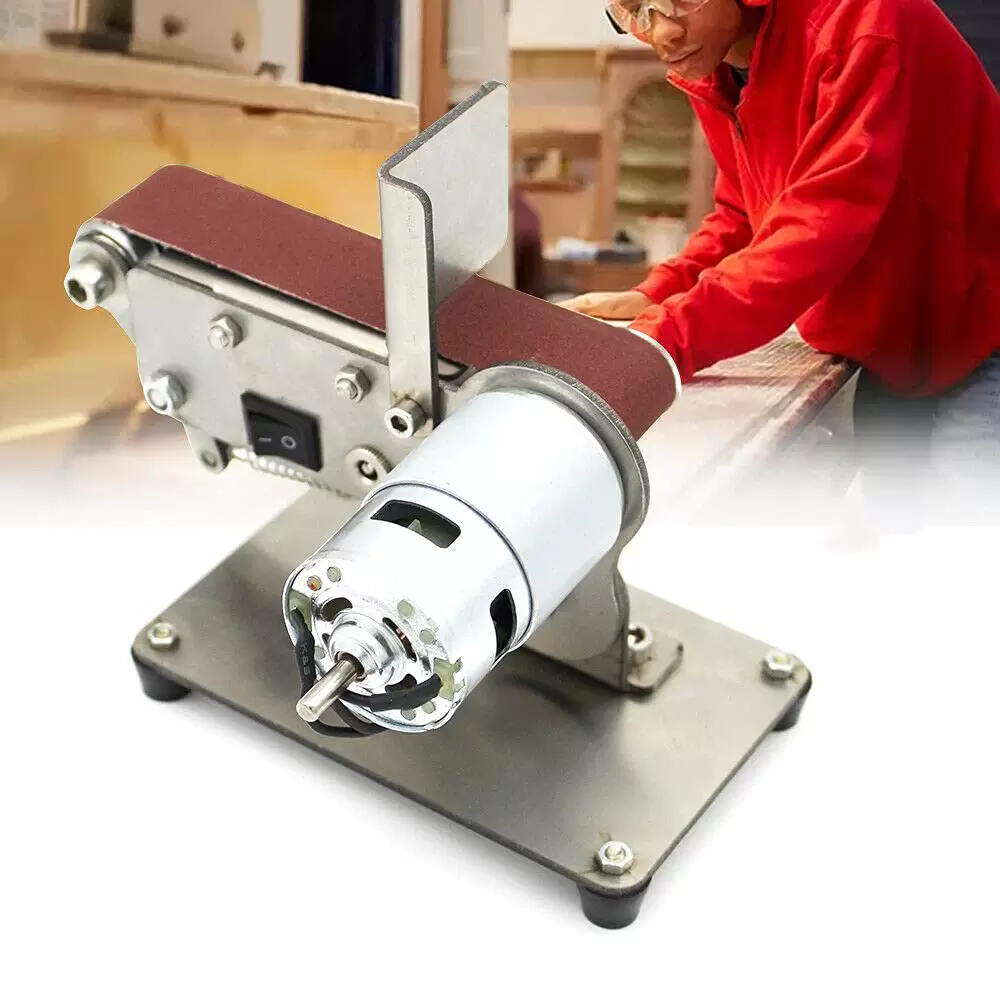 Mini Electric Belt Sander Table Sander with 895 Spindle Motor 24V 600m/min