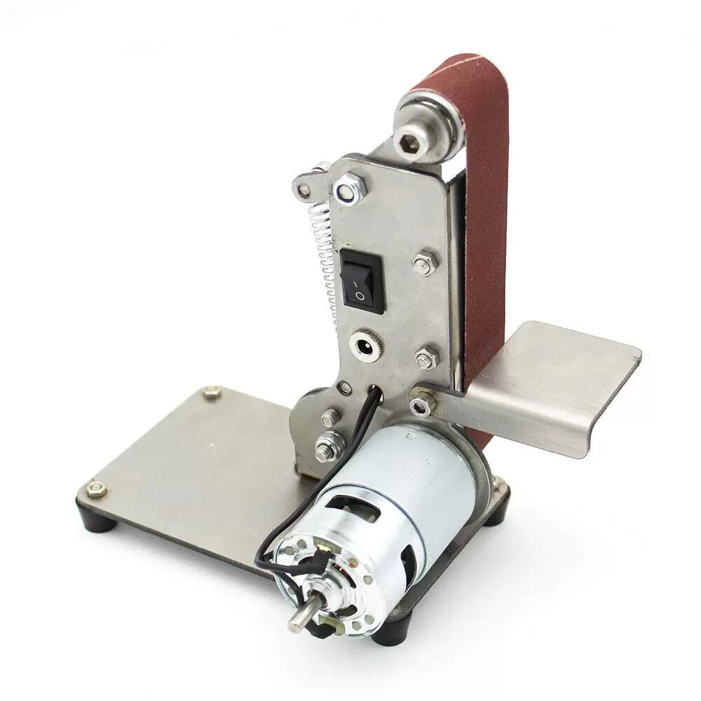Mini Grinder Electric Belt Sander DIY Edge Polisher 30mm 24V 9000rpm