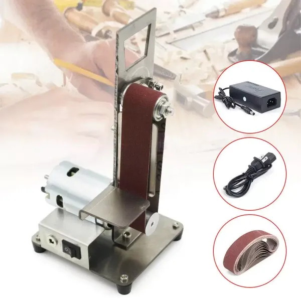 Mini DIY Electric Tape Machine Polisher Fixed Angle Sander Sharpener Desktop Blade Vertical Table Cutter Motor 795