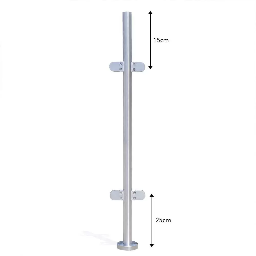 316 Stainless Steel Railing Post 110cm Premium Fence with Glass Clamps Applicable 8-12mm