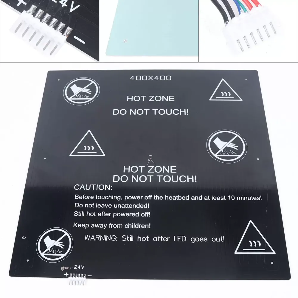 400 x 400 x 3 mm - 3D Printing Bed - 3D Printer - Aluminum Heated Bed - Thermal Platform