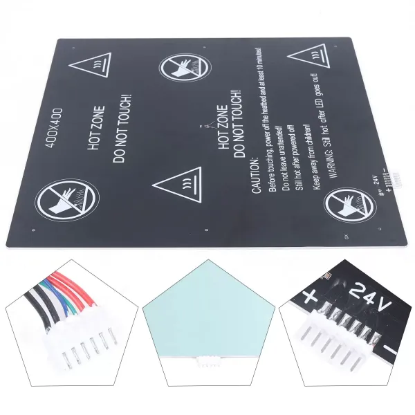 400 x 400 x 3 mm - 3D Printing Bed - 3D Printer - Aluminum Heated Bed - Thermal Platform