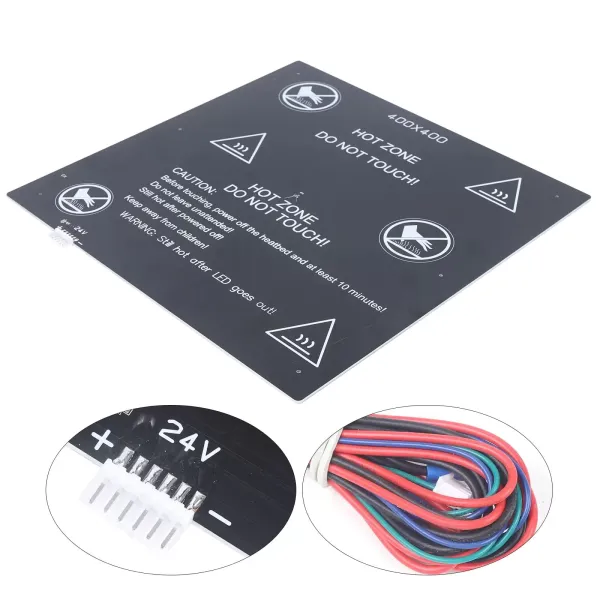 400 x 400 x 3 mm - 3D Printing Bed - 3D Printer - Aluminum Heated Bed - Thermal Platform 400 x 400 x 3 mm - 3D Printing Bed - 3D Printer - Aluminum Heated Bed - Thermal Platform
