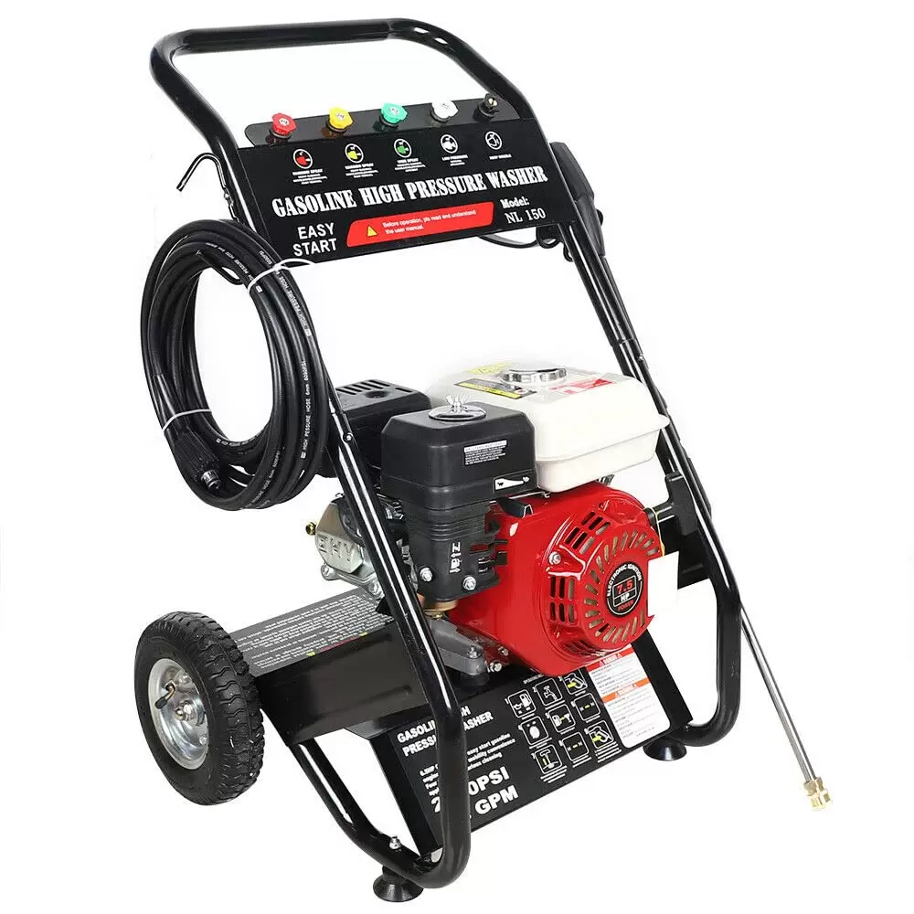 6.5 HP Gasoline Pressure Washer for Washing Machine Gasoline Engine 3400 RPM 170-190 Bar for Cleaning Decks Courtyards