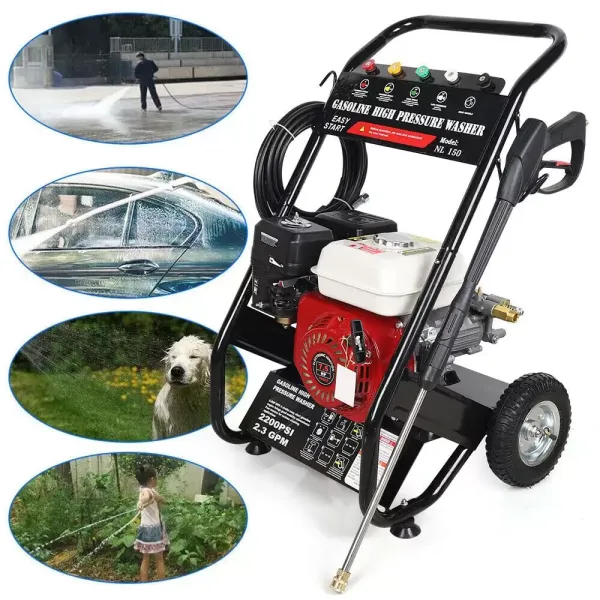 6.5 HP Gasoline Pressure Washer for Washing Machine Gasoline Engine 3400 RPM 170-190 Bar for Cleaning Decks Courtyards