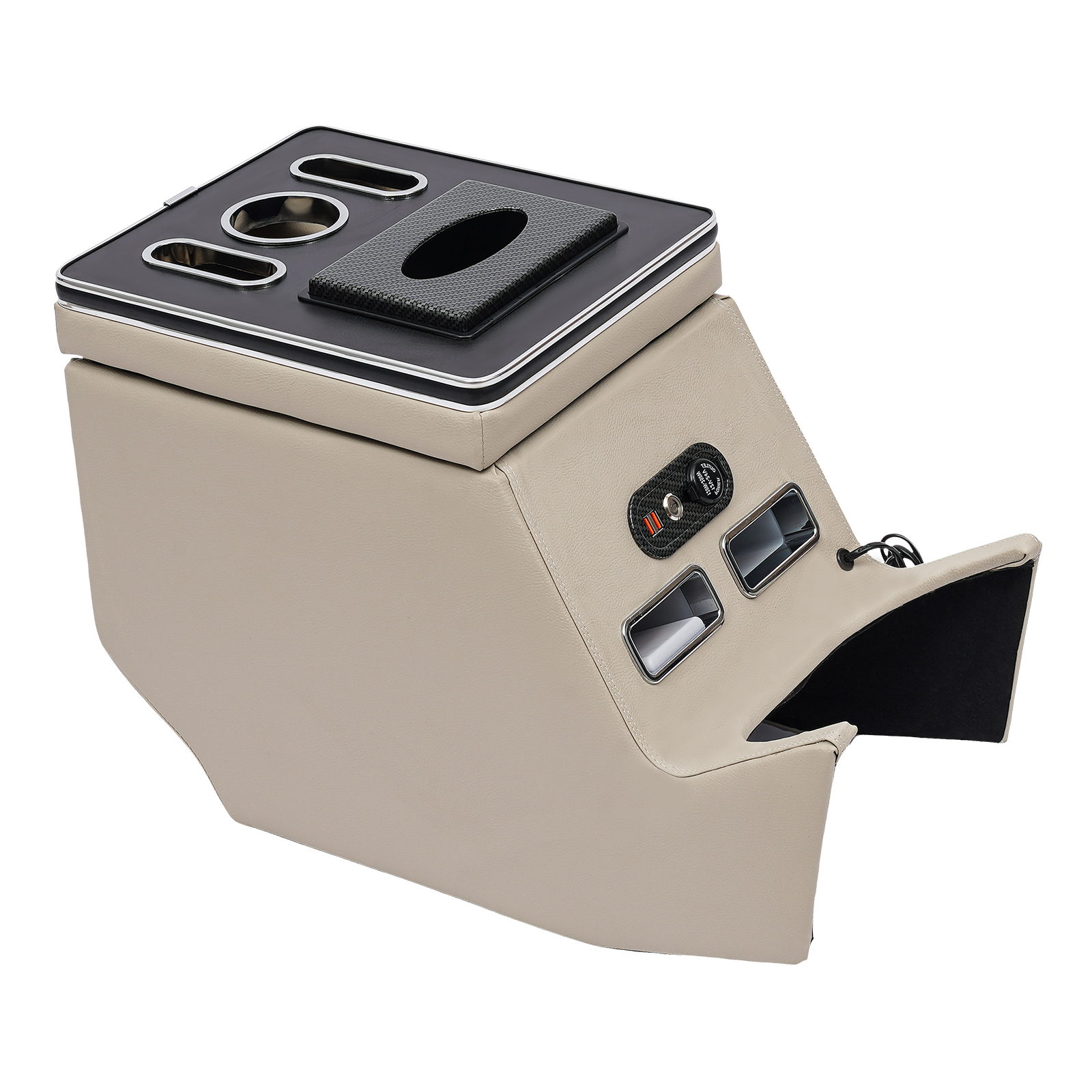 Beige Armrest Box For Mercedes Benz V Class V220 V250 V260 2014-2022 Beige Stylish Appearance Nice Replacement Large Storage Space