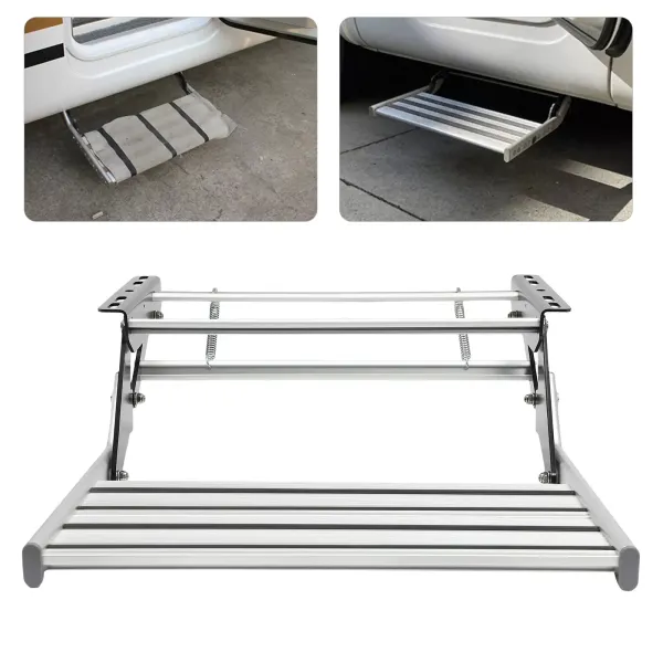 Manual Entry made of Aluminum Alloy Step Motorhome Step Camping Entry Step for RVs, Travel Trailers Manual Entry made of Aluminum Alloy Step Motorhome Step Camping Entry Step for RVs, Travel Trailers