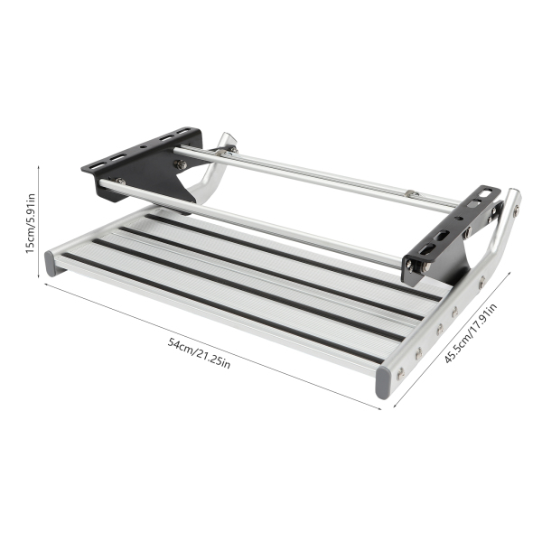 Manual Entry made of Aluminum Alloy Step Motorhome Step Camping Entry Step for RVs, Travel Trailers