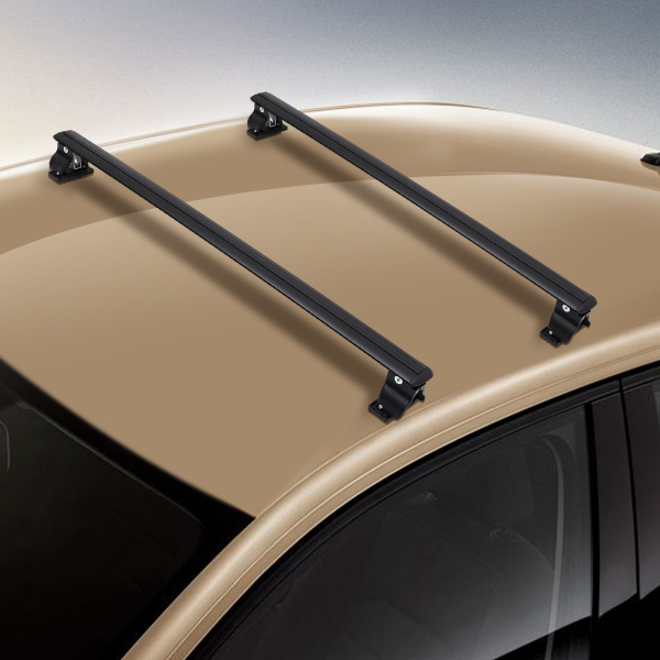 Universal Roof Rack Cross Bars Lockable Car Top Crossbars Lockable Roof Rack For Universal Models without Longitudinal Rail Luggage Racks on the Roof Black