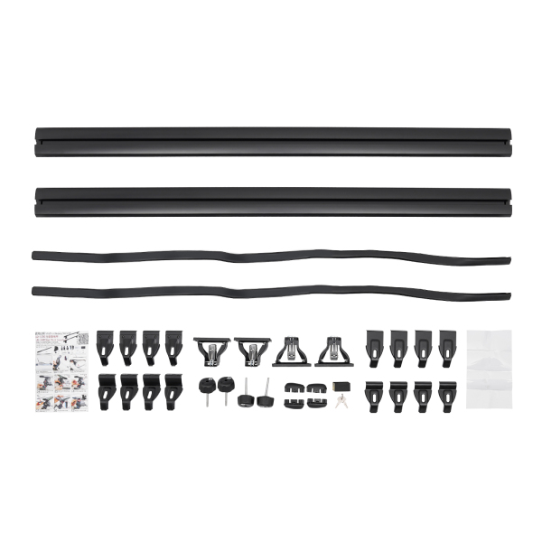 Universal Roof Rack Cross Bars Lockable Car Top Crossbars Lockable Roof Rack For Universal Models without Longitudinal Rail Luggage Racks on the Roof Black