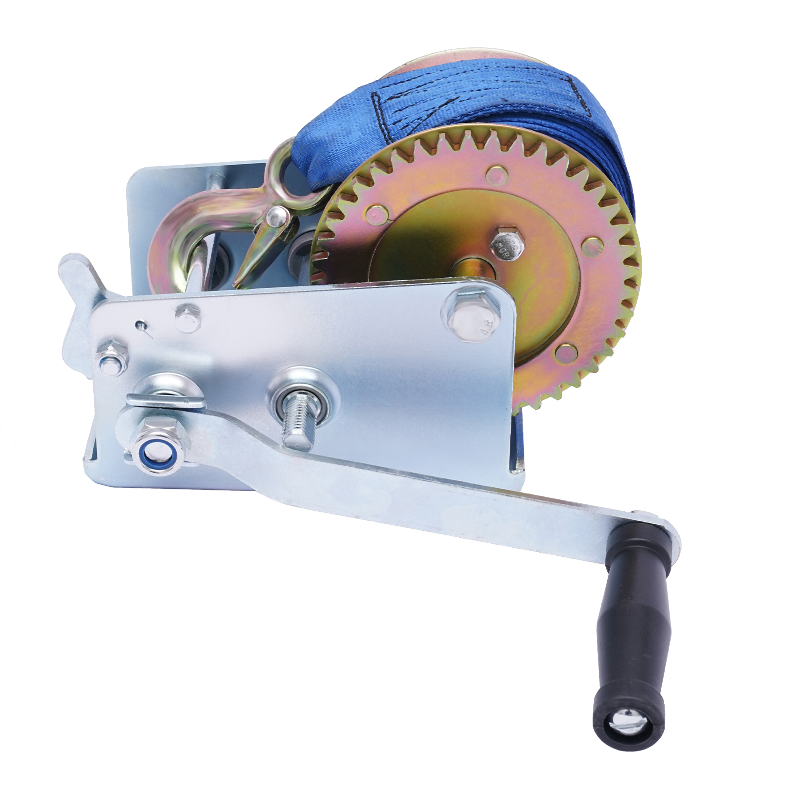 Manual Cable Winch Cable Winch with Blue Cable Rescue Winch 10m 2500lbs Elaborate Design Wide Application Long Service Life
