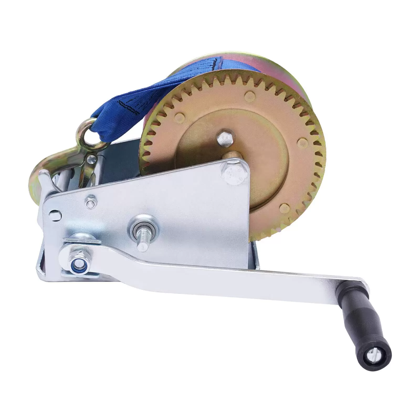 3500 lbs Hand Winch with Blue Cable for Car Trailer 10m Belt 3500 lbs Hand Winch with Blue Cable for Car Trailer 10m Belt