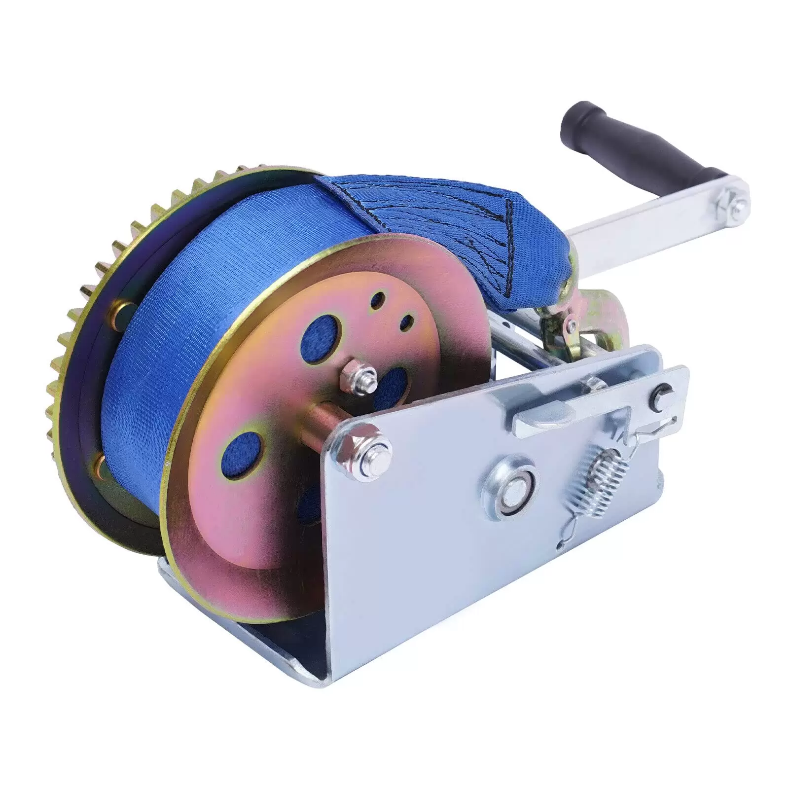3500 lbs Hand Winch with Blue Cable for Car Trailer 10m Belt 3500 lbs Hand Winch with Blue Cable for Car Trailer 10m Belt