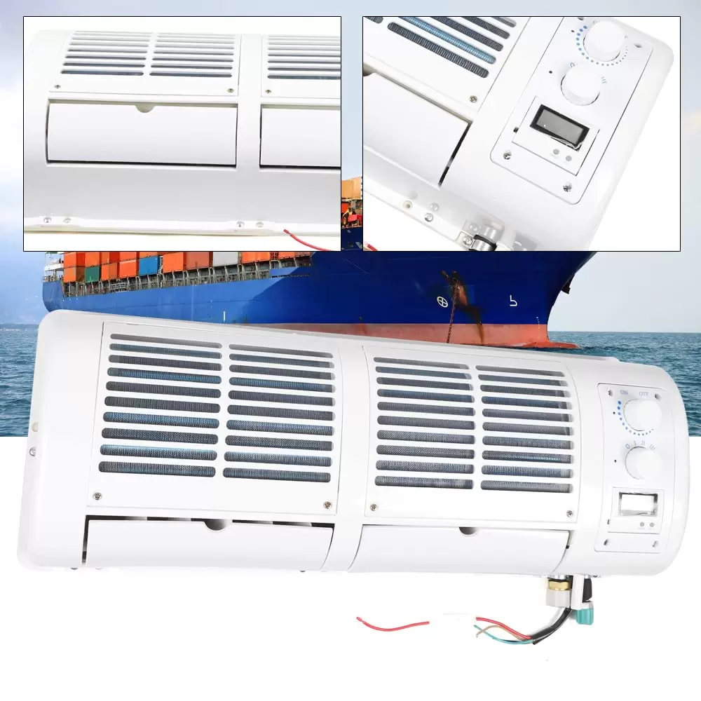 Car Air Conditioning Fan Hanging Mobile 12V Wall Air Conditioners for Car Caravan Truck Air Conditioner Air Cooler 23.6*8.66*5.9 Inch