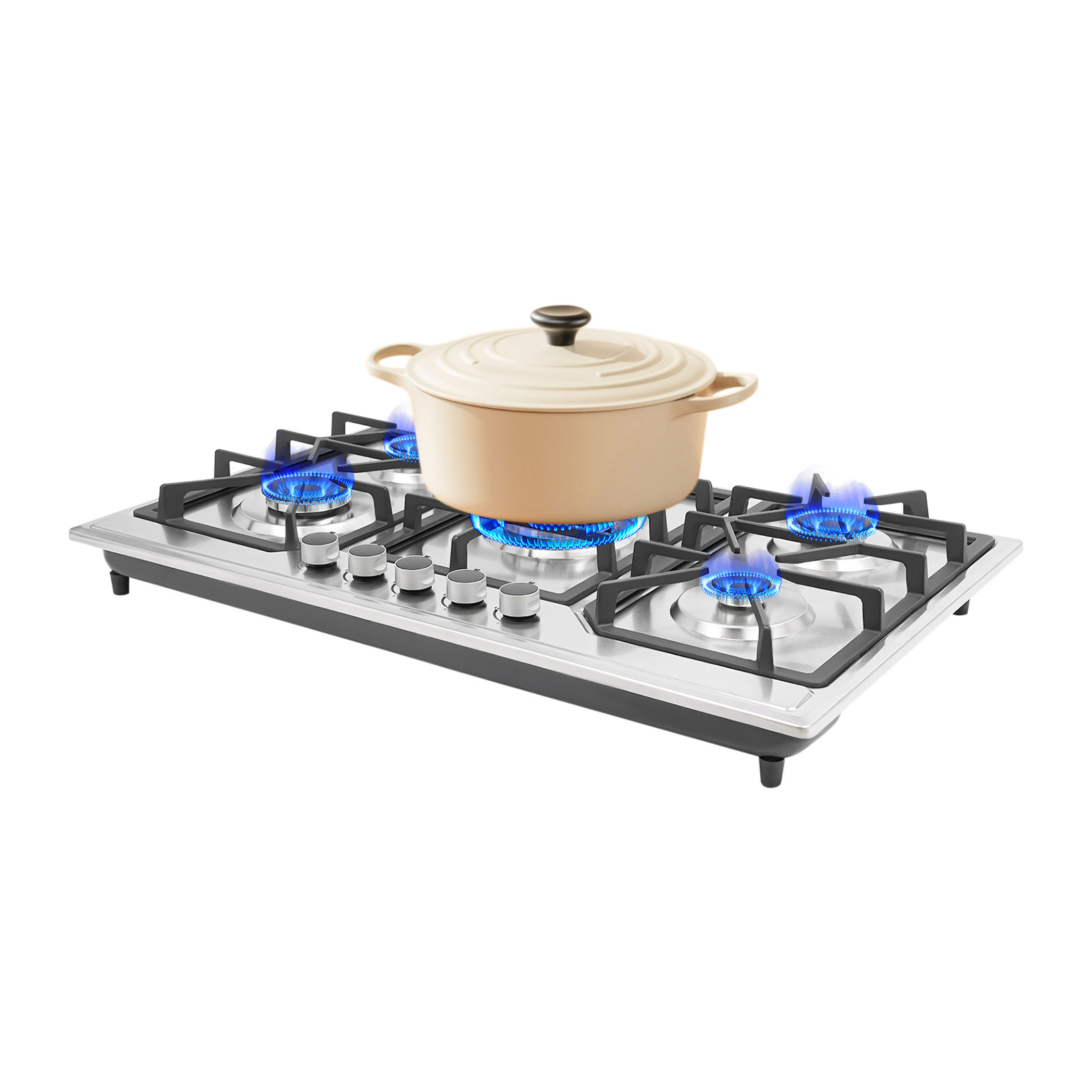 Gas Stove, Gas Stove With 5 Burners, Gas Cooktop for Apartments and Indoor Use to Meet Various Cooking Needs