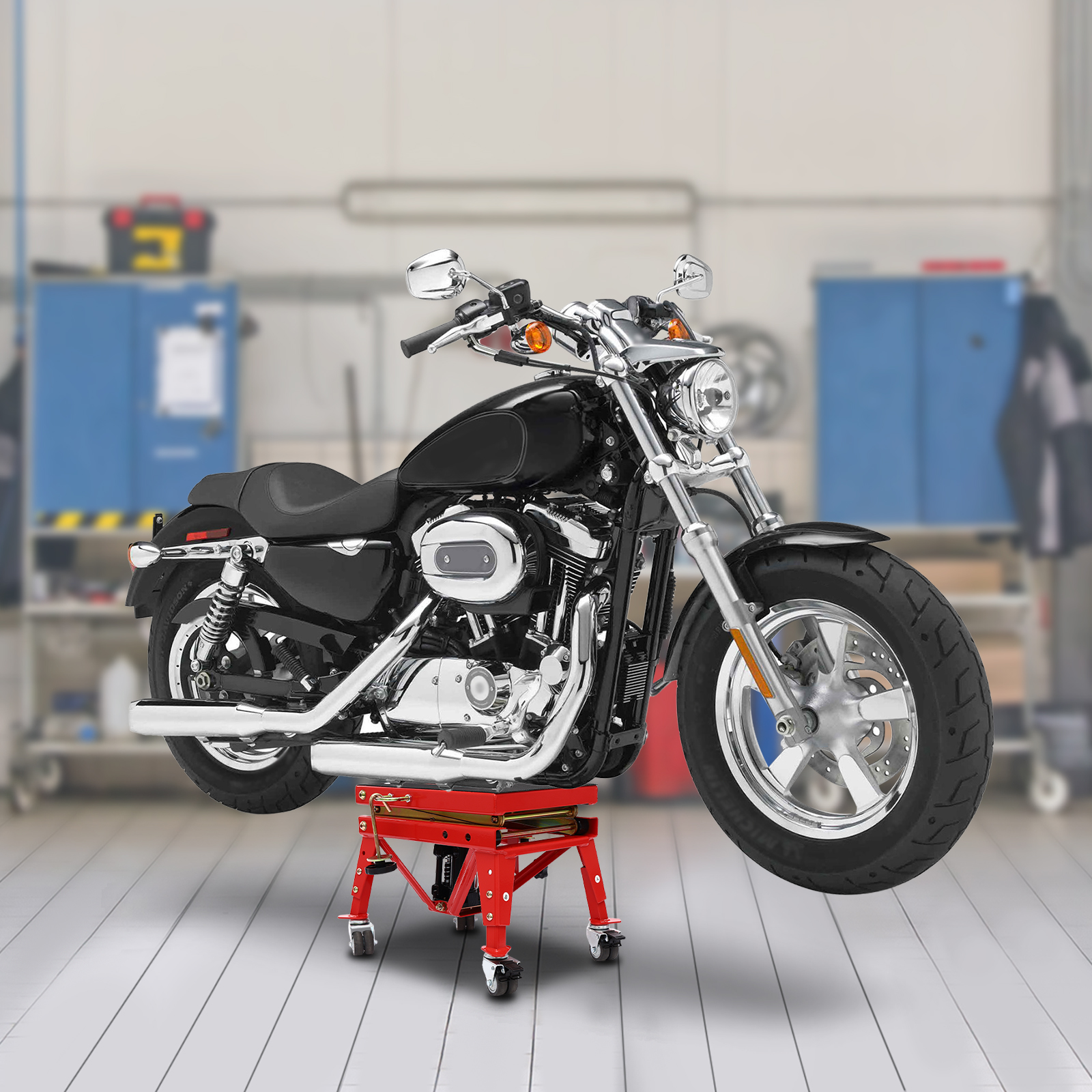 Motorcycle lifting platform with wheels, load-bearing capacity 160KG Motorcycle lifting platform with wheels, load-bearing capacity 160KG