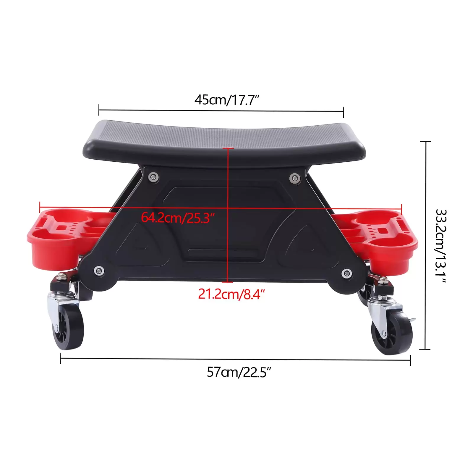 Detailing Seat Mechanics Stool with Wheels Mobile Rolling Creeper Seat or Chair Tools Organizer Storage Trays for Garage DIY Home Car Wash Wax Polishing Projects