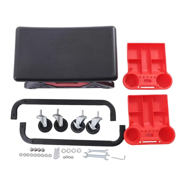 Detailing Seat Mechanics Stool with Wheels Mobile Rolling Creeper Seat or Chair Tools Organizer Storage Trays for Garage DIY Home Car Wash Wax Polishing Projects