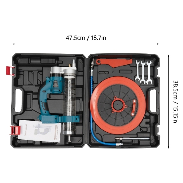 21V Cordless Oil Gun Without Battery And Charger With Mouthpiece Hose For Motor Vehicles Heavy Machinery Ships Automobiles