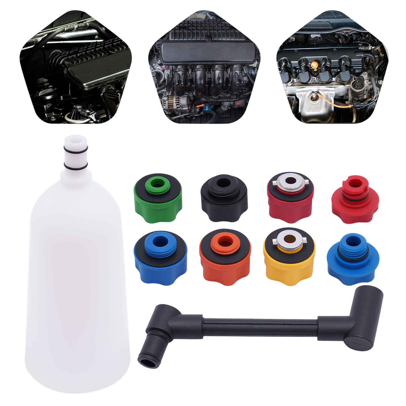 PRO Tools 10pc Engine Oil Filler Funnel and Adapter Set, A great aid for adding oil. PRO Tools 10pc Engine Oil Filler Funnel and Adapter Set, A great aid for adding oil.