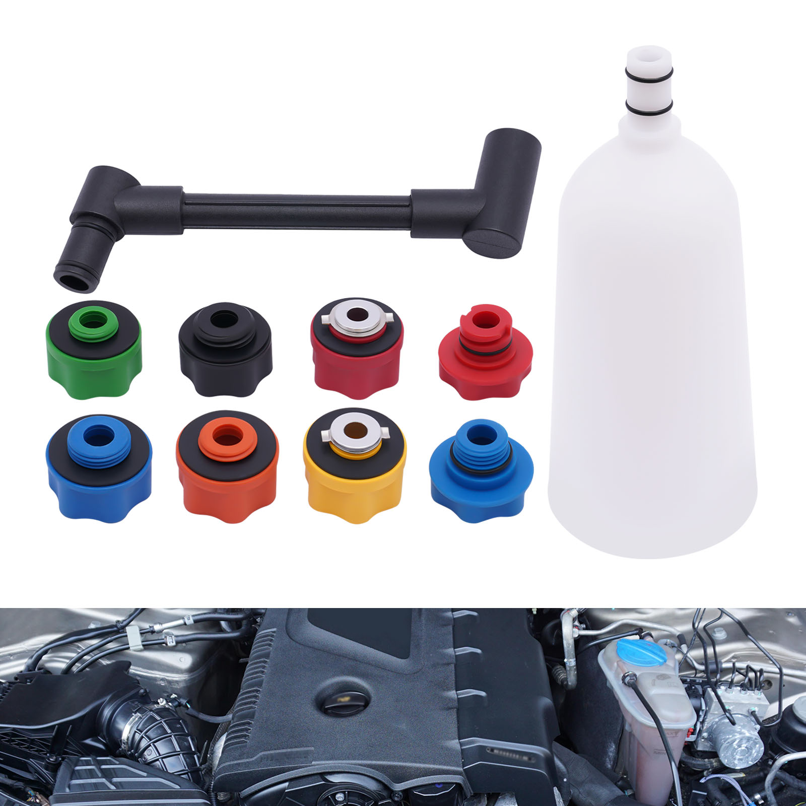 PRO Tools 10pc Engine Oil Filler Funnel and Adapter Set, A great aid for adding oil. PRO Tools 10pc Engine Oil Filler Funnel and Adapter Set, A great aid for adding oil.