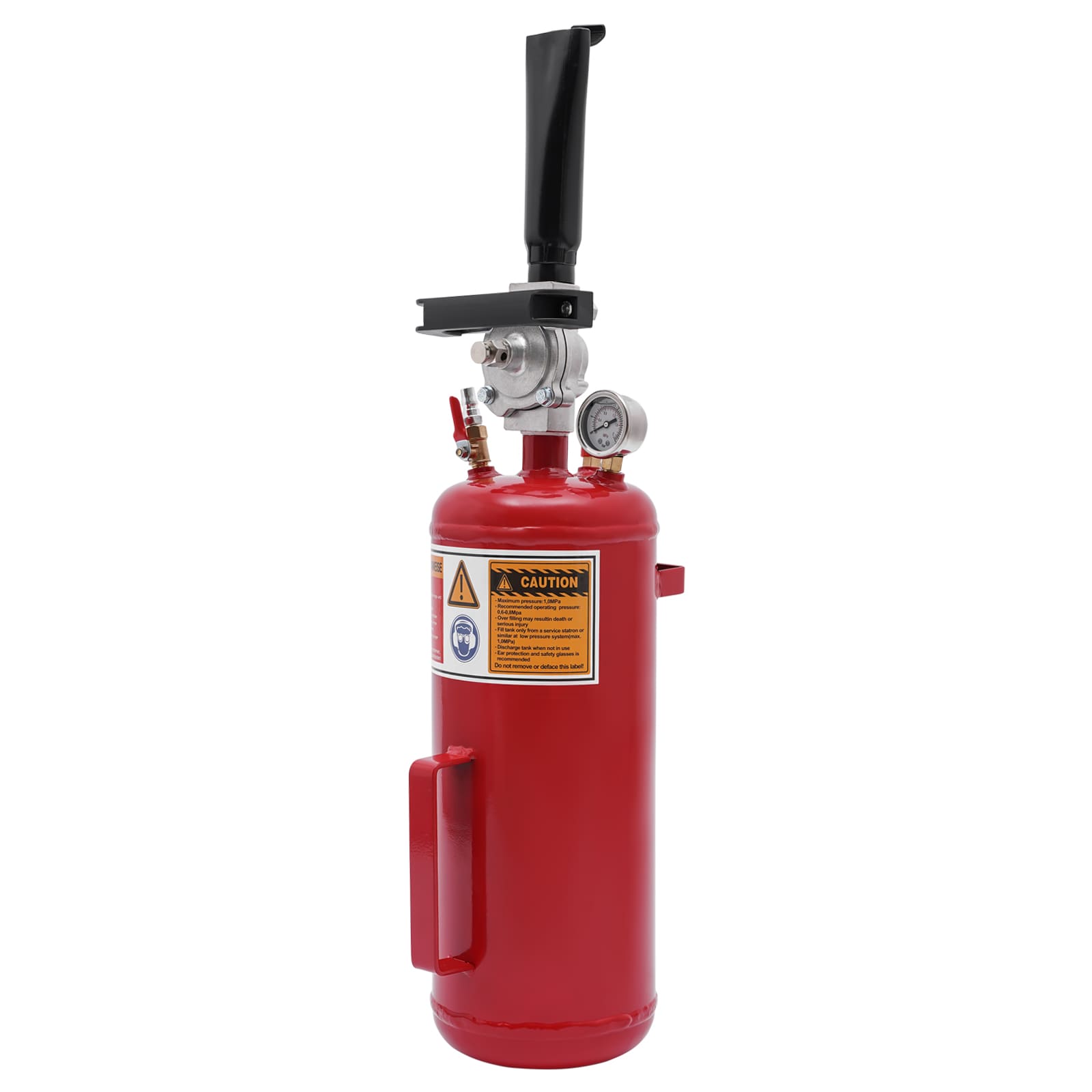 6.3*19.68inch 8L Tire Bead Filler Air Tire Bead Seater Seating Tire Inflator Air Tire Seating Blaster Inflator for Motorcycles And Electric Vehicles Red