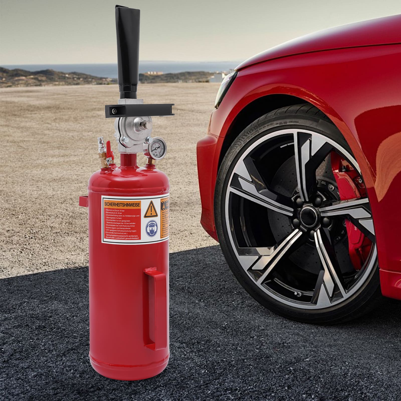 6.3*19.68inch 8L Tire Bead Filler Air Tire Bead Seater Seating Tire Inflator Air Tire Seating Blaster Inflator for Motorcycles And Electric Vehicles Red 6.3*19.68inch 8L Tire Bead Filler Air Tire Bead Seater Seating Tire Inflator Air Tire Seating Blaster Inflator for Motorcycles And Electric Vehicles Red