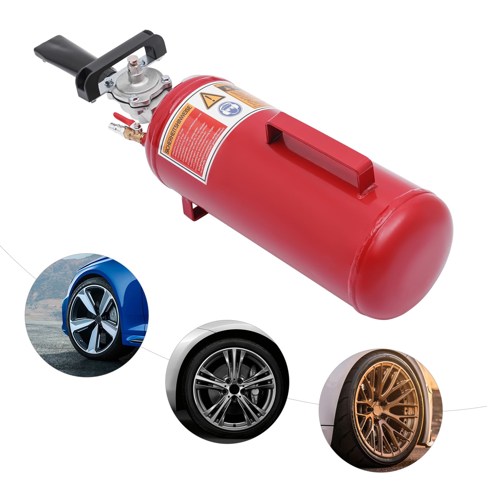 6.3*19.68inch 8L Tire Bead Filler Air Tire Bead Seater Seating Tire Inflator Air Tire Seating Blaster Inflator for Motorcycles And Electric Vehicles Red 6.3*19.68inch 8L Tire Bead Filler Air Tire Bead Seater Seating Tire Inflator Air Tire Seating Blaster Inflator for Motorcycles And Electric Vehicles Red