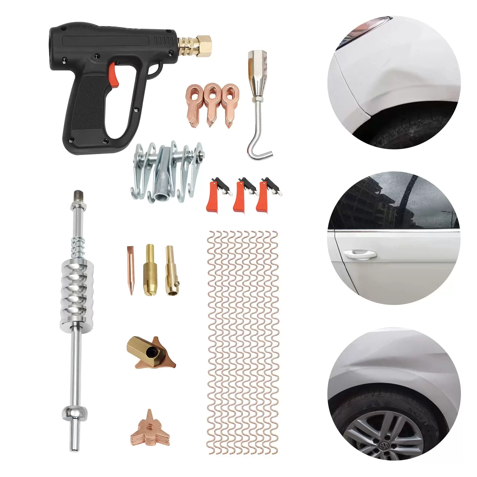 81 pc Spotter Accessory Box Dent Repair Tool Bodywork Repair Dent Repair Kit 81 pc Spotter Accessory Box Dent Repair Tool Bodywork Repair Dent Repair Kit
