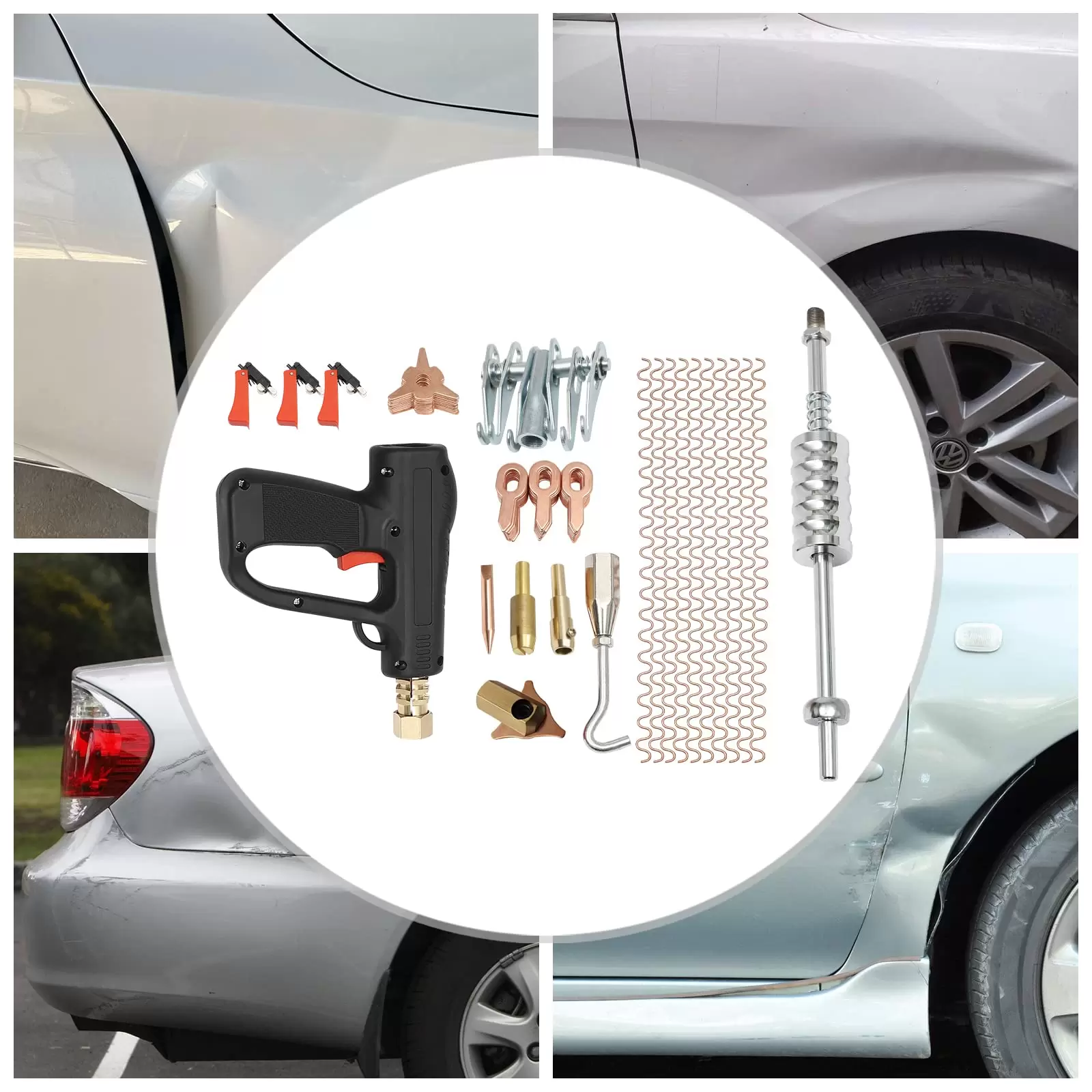 81 pc Spotter Accessory Box Dent Repair Tool Bodywork Repair Dent Repair Kit